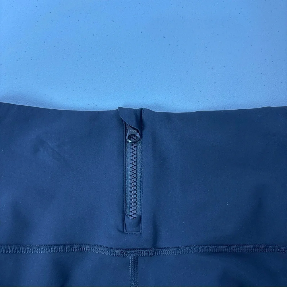 Lululemon Black NO SIZE 4? Small Women Leggings Athletic Activewear Zip Back